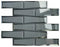 Smoke Grey  Glass Mosaic - Brick