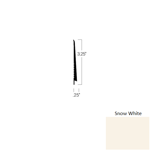 Johnsonite Snow White TDC-01-3 1/4X75