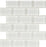 Full Sheet Sample - Pietra Antica Patara Stone Solto White Staggered Marble Mosaic - 2" x 4" Honed