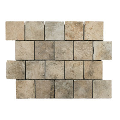 Full Sheet Sample - Chicago South Side Staggered Porcelain Mosaic - 3" x 3" x 10.5 MM Matte & Textured