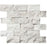 Full Sheet Sample - Pietra Antica Antique Stones Imperial Pearl Split Face Brick Marble Mosaic - 2" x 4" Brushed