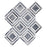 Luxe Bardiglio Nuvolato with Carrara White Polished Marble Mosaic - Squares