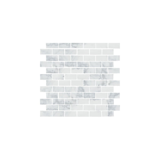 Full Sheet Sample - Pietra Antica Metropolitan Venatino Staggered Marble Mosaic - 1" x 2" Polished