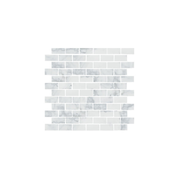 Full Sheet Sample - Pietra Antica Metropolitan Venatino Staggered Marble Mosaic - 1" x 2" Polished