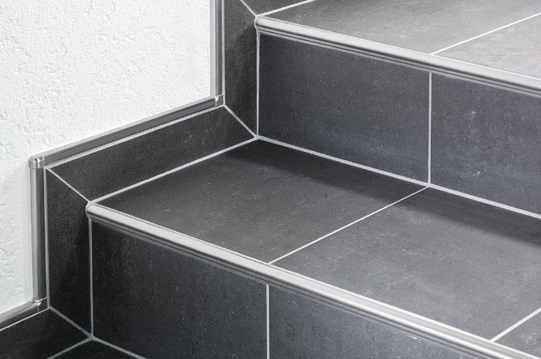 E/FLEB Brushed Stainless Steel Metal Tile Edging Trim