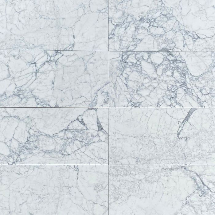Statuario Venato Marble Tile - Honed 