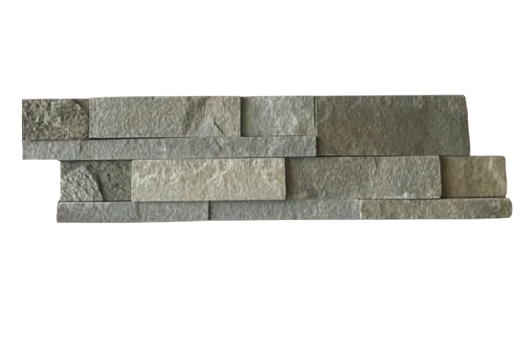 Steel Quartz Natural Cleft Quartzite Ledgestone - 6" x 24" x +/- 3/4"