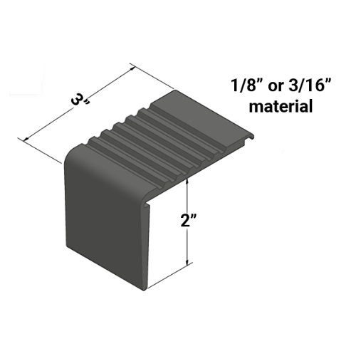 Tarkett Johnsonite TA4 Gateway Vinyl Recessed Stair Nose — Stone & Tile ...