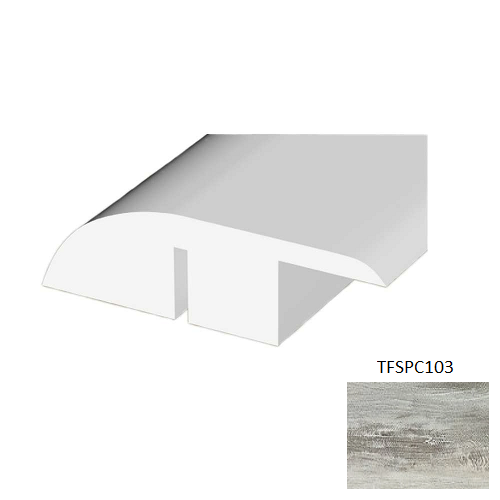 TFSPC103 Antique Vinyl Vinyl Moulding / Trim - 1.78" x 94.49" Reducer