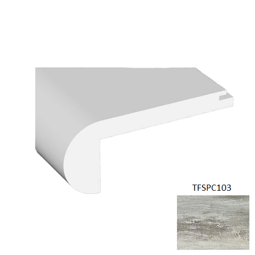 TFSPC103 Antique Vinyl Vinyl Moulding / Trim - 2.17" x 94.49" Stair Nose