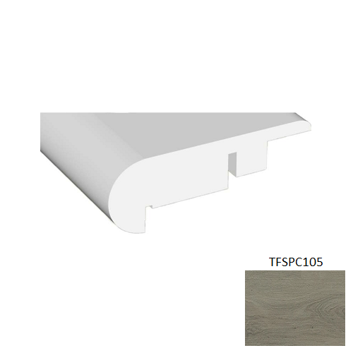 TFSPC105 Antique Vinyl Vinyl Moulding / Trim - 2.84" x 94.49" Flush Stair Nose