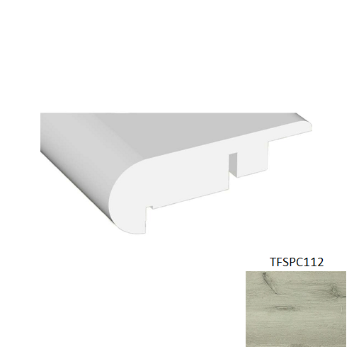 TFSPC112 Antique Vinyl Vinyl Moulding / Trim - 2.84" x 94.49" Flush Stair Nose