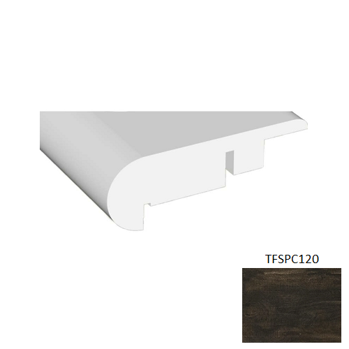 TFSPC120 Antique Vinyl Vinyl Moulding / Trim - 2.84" x 94.49" Flush Stair Nose