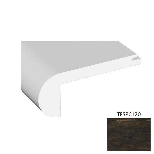 TFSPC120 Antique Vinyl Vinyl Moulding / Trim - 2.17" x 94.49" Stair Nose