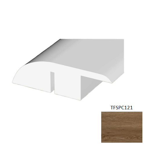 TFSPC121 Antique Vinyl Vinyl Moulding / Trim - 1.78" x 94.49" Reducer