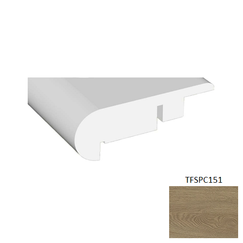 TFSPC151 Antique Vinyl Vinyl Moulding / Trim - 2.84" x 94.49" Flush Stair Nose