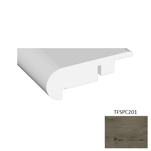 TFSPC201 Antique Vinyl Vinyl Moulding / Trim - 2.84" x 94.49" Flush Stair Nose