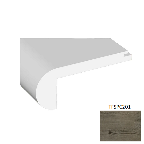 TFSPC201 Antique Vinyl Vinyl Moulding / Trim - 2.17" x 94.49" Stair Nose