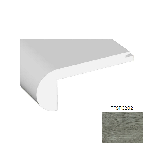 TFSPC202 Antique Vinyl Vinyl Moulding / Trim - 2.17" x 94.49" Stair Nose