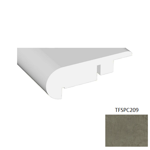 TFSPC209 Antique Vinyl Vinyl Moulding / Trim - 2.84" x 94.49" Flush Stair Nose