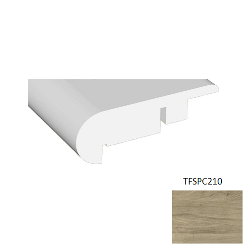 TFSPC210 Antique Vinyl Vinyl Moulding / Trim - 2.84" x 94.49" Flush Stair Nose