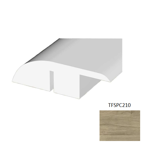 TFSPC210 Antique Vinyl Vinyl Moulding / Trim - 1.78" x 94.49" Reducer