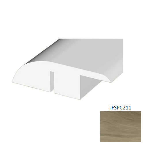 TFSPC211 Antique Vinyl Vinyl Moulding / Trim - 1.78" x 94.49" Reducer