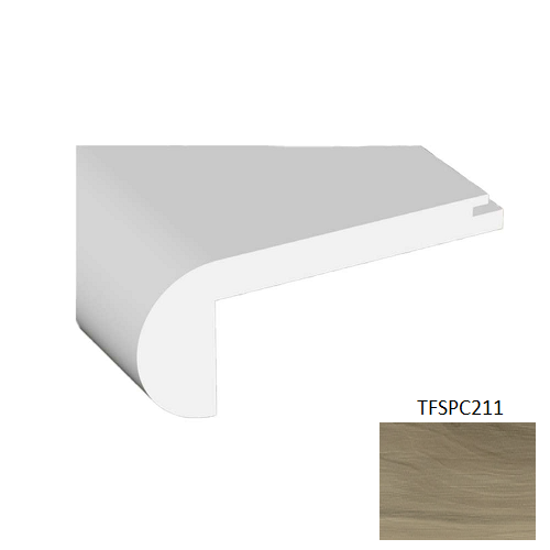 TFSPC211 Antique Vinyl Vinyl Moulding / Trim - 2.17" x 94.49" Stair Nose