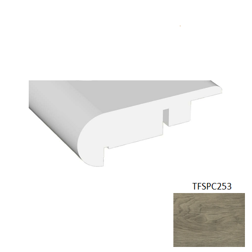 TFSPC253 Antique Vinyl Vinyl Moulding / Trim - 2.84" x 94.49" Flush Stair Nose