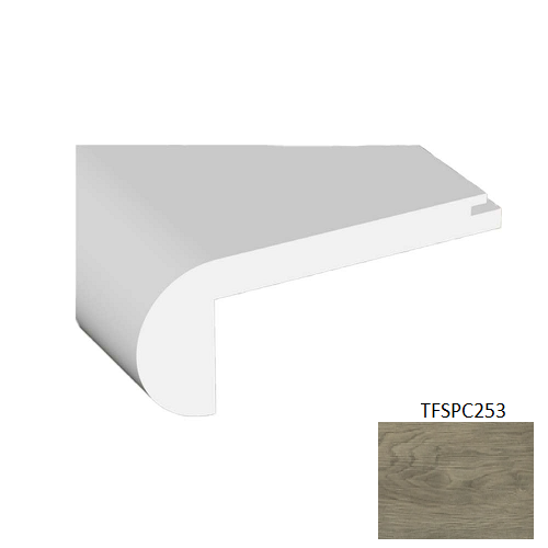 TFSPC253 Antique Vinyl Vinyl Moulding / Trim - 2.17" x 94.49" Stair Nose