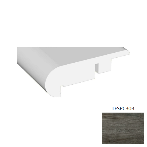 TFSPC303 Antique Vinyl Vinyl Moulding / Trim - 2.84" x 94.49" Flush Stair Nose