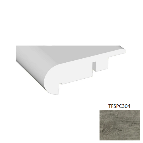 TFSPC304 Antique Vinyl Vinyl Moulding / Trim - 2.84" x 94.49" Flush Stair Nose