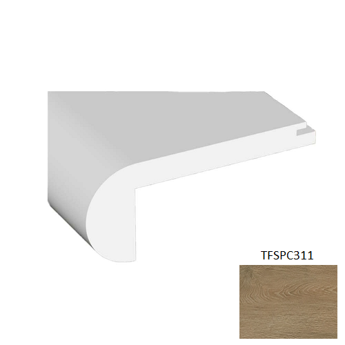 TFSPC311 Antique Vinyl Vinyl Moulding / Trim - 2.17" x 94.49" Stair Nose