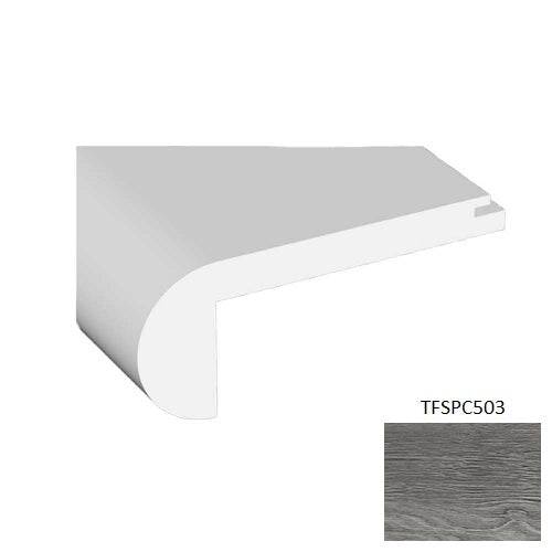 TFSPC503 Antique Vinyl Vinyl Moulding / Trim - 2.17" x 94.49" Stair Nose