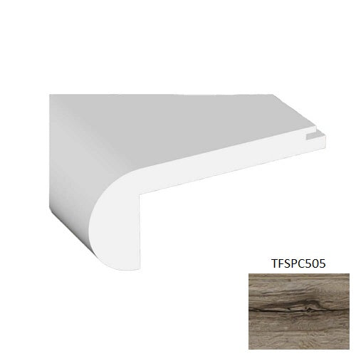 TFSPC505 Antique Vinyl Vinyl Moulding / Trim - 2.17" x 94.49" Stair Nose