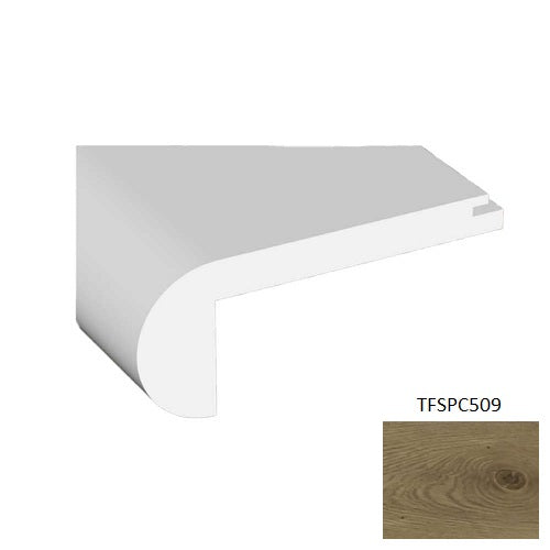 TFSPC509 Antique Vinyl Vinyl Moulding / Trim - 2.17" x 94.49" Stair Nose