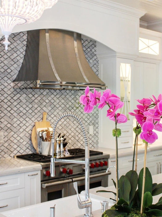 Waterjet Natural Stone White / Gray Polished