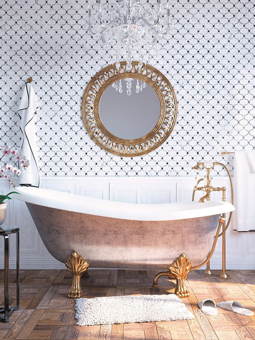 White TRL-8-ARC-3 Polished Natural Stone