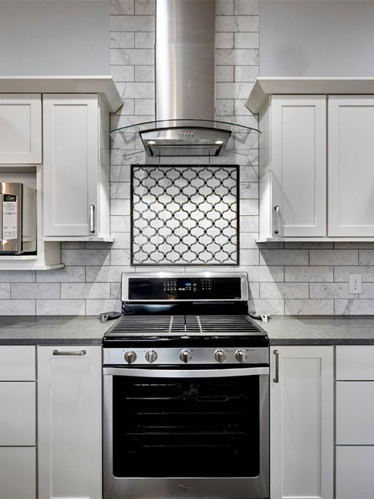 Waterjet Natural Stone White Polished