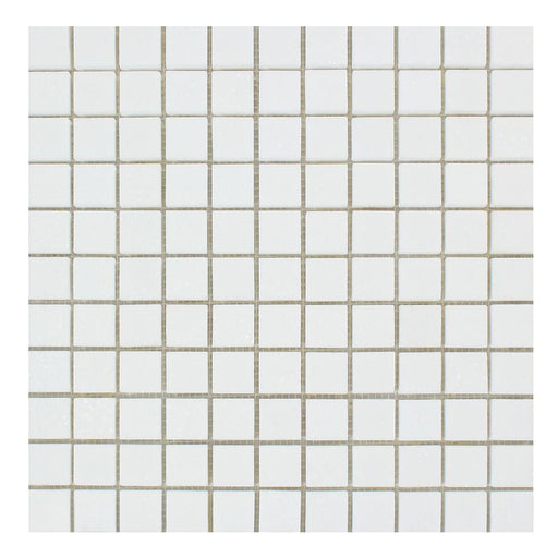 Thassos White Marble Mosaic - 1" x 1" Polished