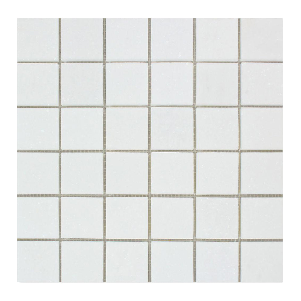 Thassos White Marble Mosaic - 2" x 2" Polished