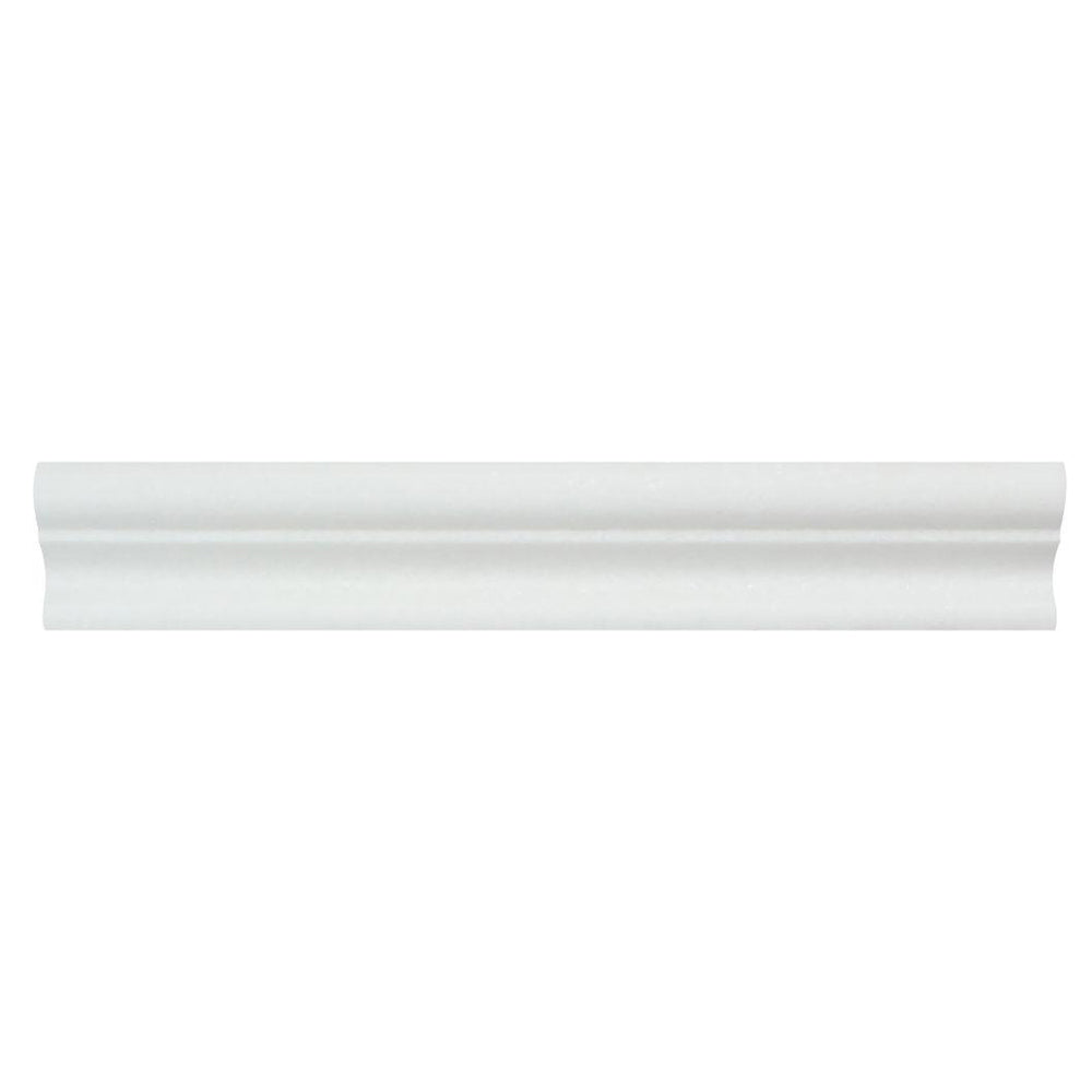 Thassos White Marble Molding - 2" x 12" Crown (Mercer) Molding Polished