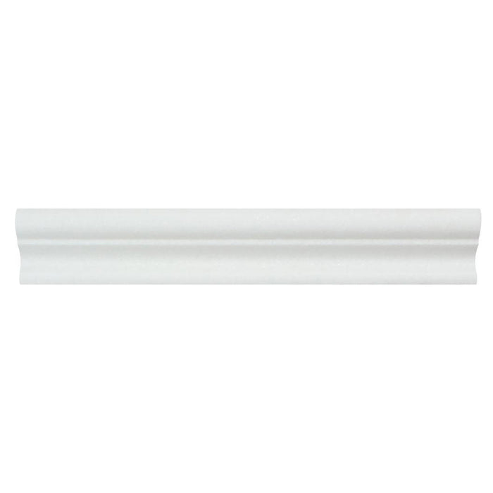 Thassos White Marble Molding - 2" x 12" Crown (Mercer) Molding Polished