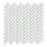 Thassos White Marble Mosaic - 5/8" x 1 1/4" Mini Herringbone Polished