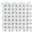 Thassos White Marble Mosaic - Basket Weave with Gray Dots Polished