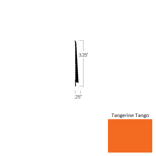 Johnsonite Tangerine Tango TDC-62-3 1/4X75