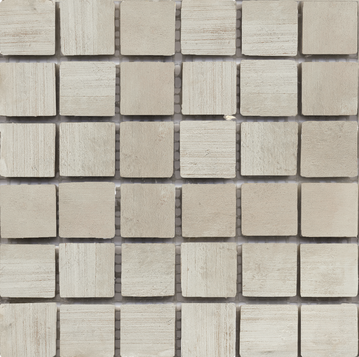 Full Sheet Sample - Pennellato Taupe Porcelain Mosaic - 2" x 2" Matte