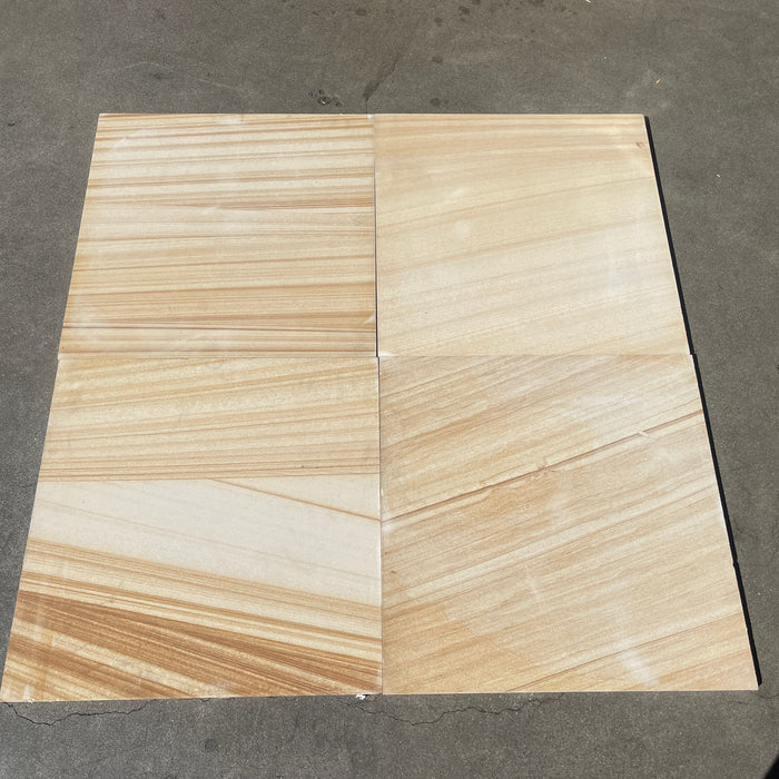 Honed Teakwood Sandstone Tile - 24" x 24" x 5/8"