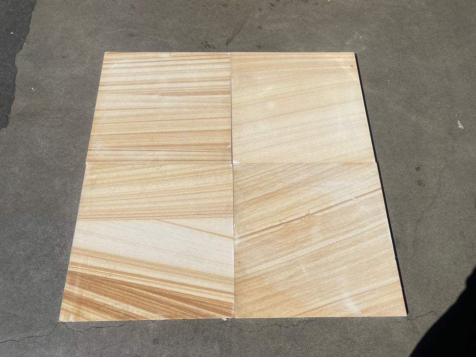 Honed Teakwood Sandstone Tile - 24" x 24" x 5/8"