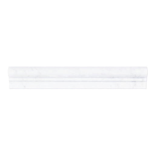 Thassos White Marble Liner - 2" x 12" F1 Chair Rail